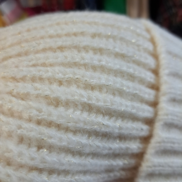 3 FOR 12 SALE Mix It Cream Metallic Beanie Cap Hat - Picture 2 of 10